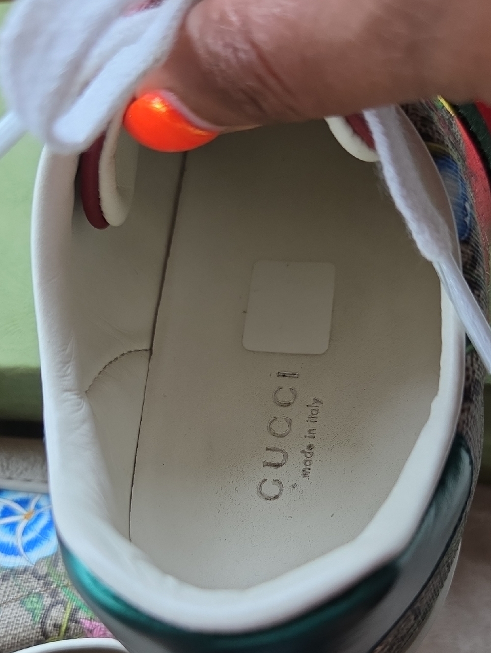 Gucci Floral Canvas Low-Top Sneakers in Pink, Red & Green - Picture 8 of 8